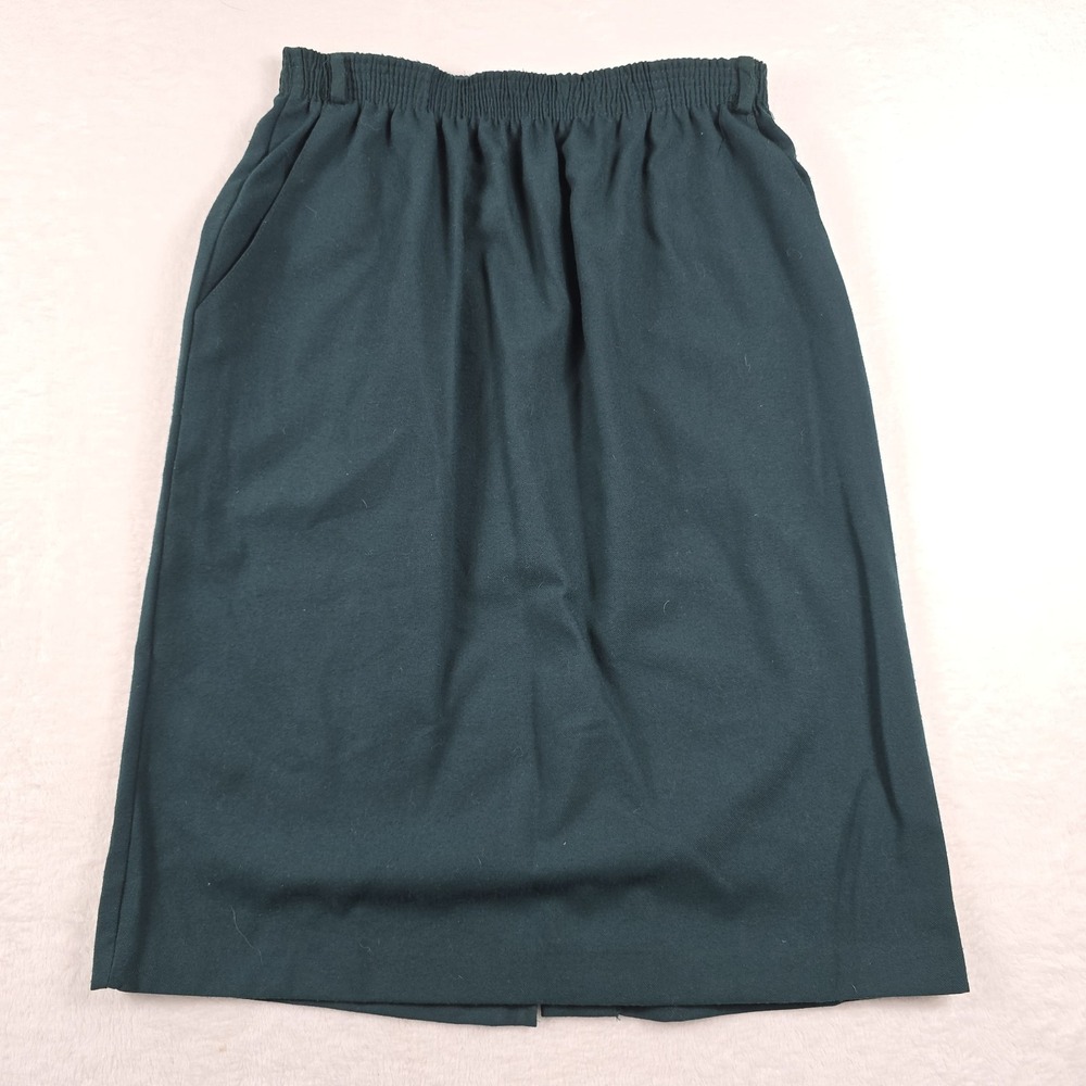 Briggs New‎ York Vintage Size 14 Green Pleated Skirt USA Made